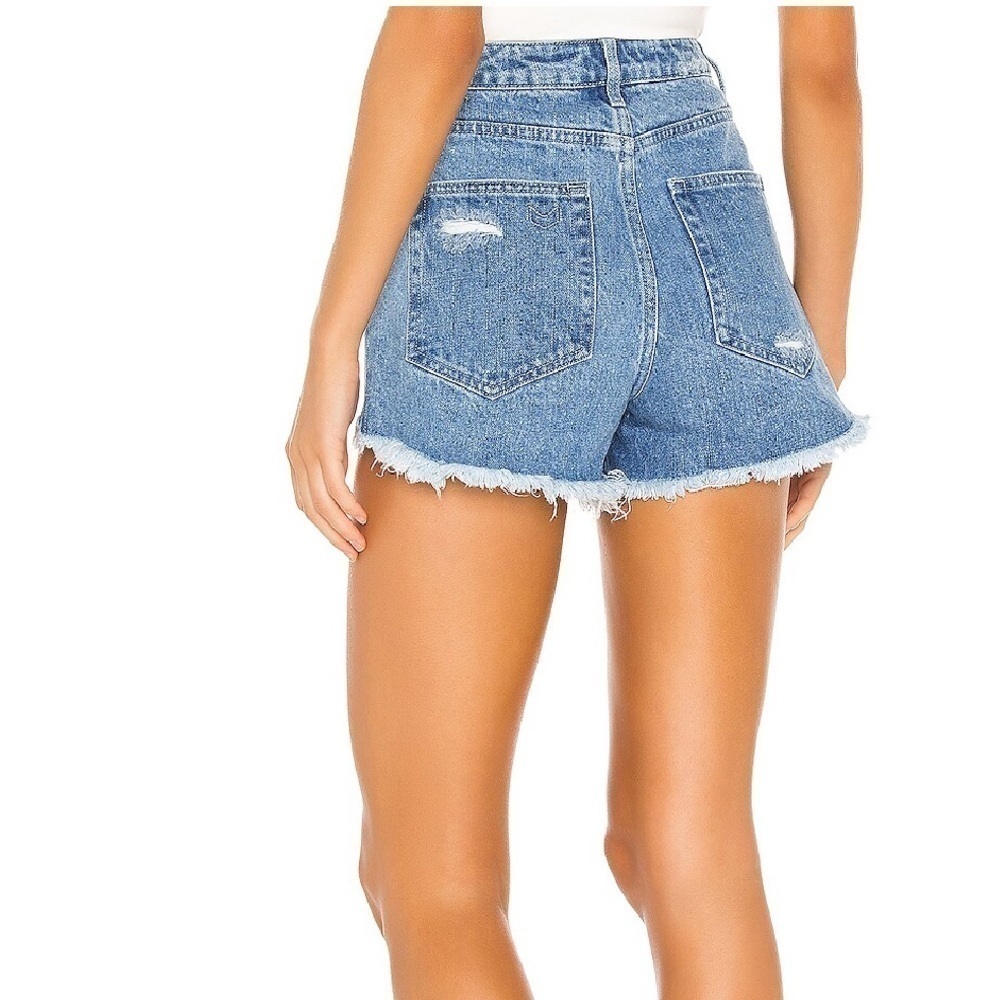 NWT Show Me Your Mumu Arizona High Waisted Cut Off Shorts Out of the Blue Sz 24 - Picture 4 of 12